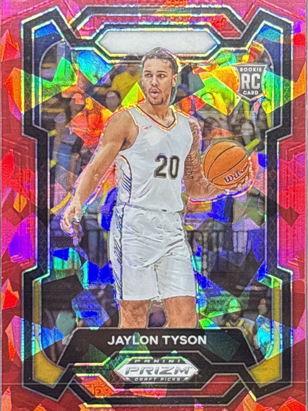Panini Prizm Jaylon Tyson Red Holo Prizm Rookie Card